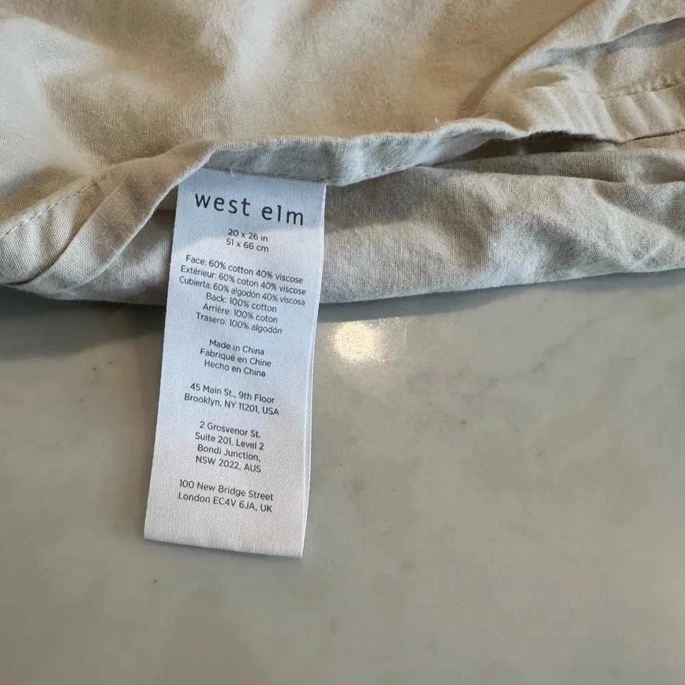 West Elm Gold/camel velvet pillow cover